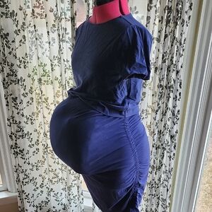 Isabel Maternity by Ingrid & Isabel Navy Skirt Set